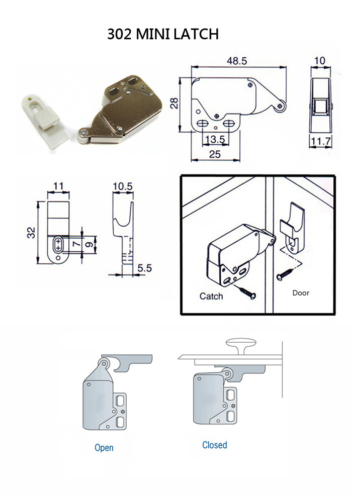 Mini Latch, Cierre Fast Latch, Schnapper